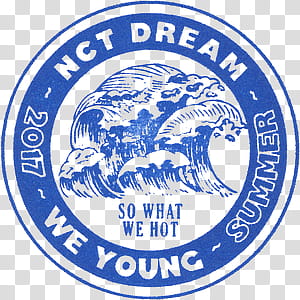 WE YOUNG NCT DREAM, blue and white ceramic plate transparent background PNG clipart