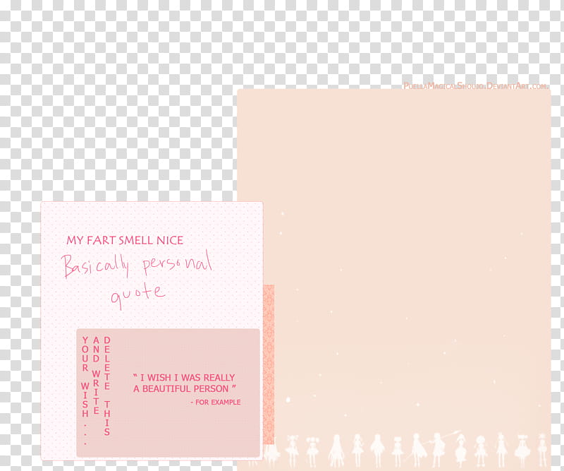 Shoujo Application description updated, my fart smell nice basically personal quote transparent background PNG clipart