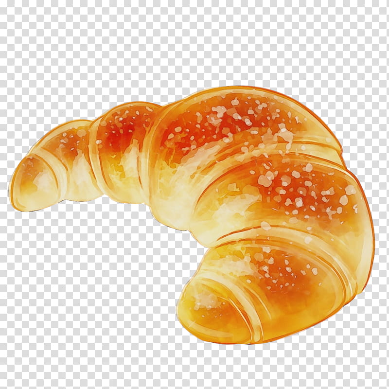 croissant bread food baked goods kifli, Watercolor, Paint, Wet Ink, Viennoiserie, Dish, Bread Roll, Cuisine transparent background PNG clipart