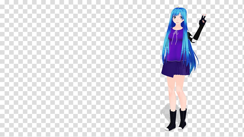 Lunar MMD DL, blue haired female anime character illustration transparent background PNG clipart