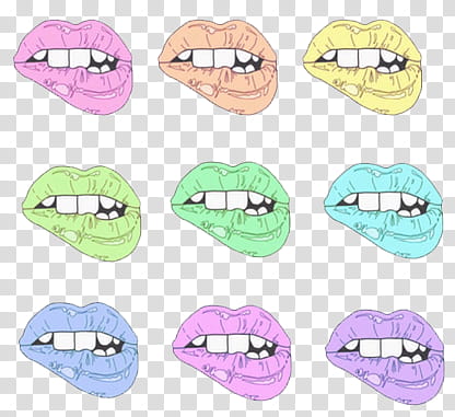 biting lips transparent background PNG clipart