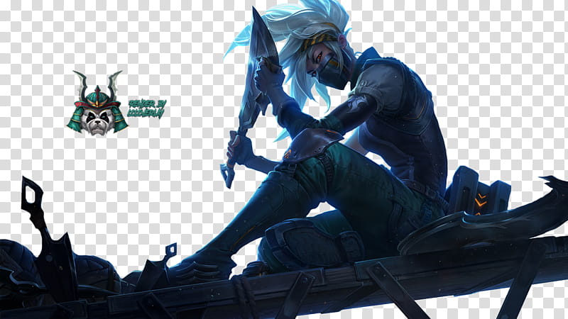 Silverfang Akali Render, man holding sword transparent background PNG clipart