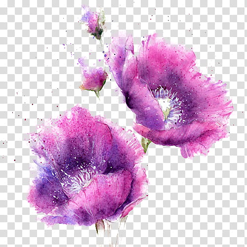 Watercolor Flowers Painting