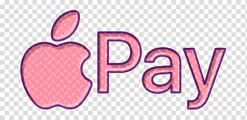 apple icon pay icon, Text, Pink, Line, Logo transparent background PNG clipart