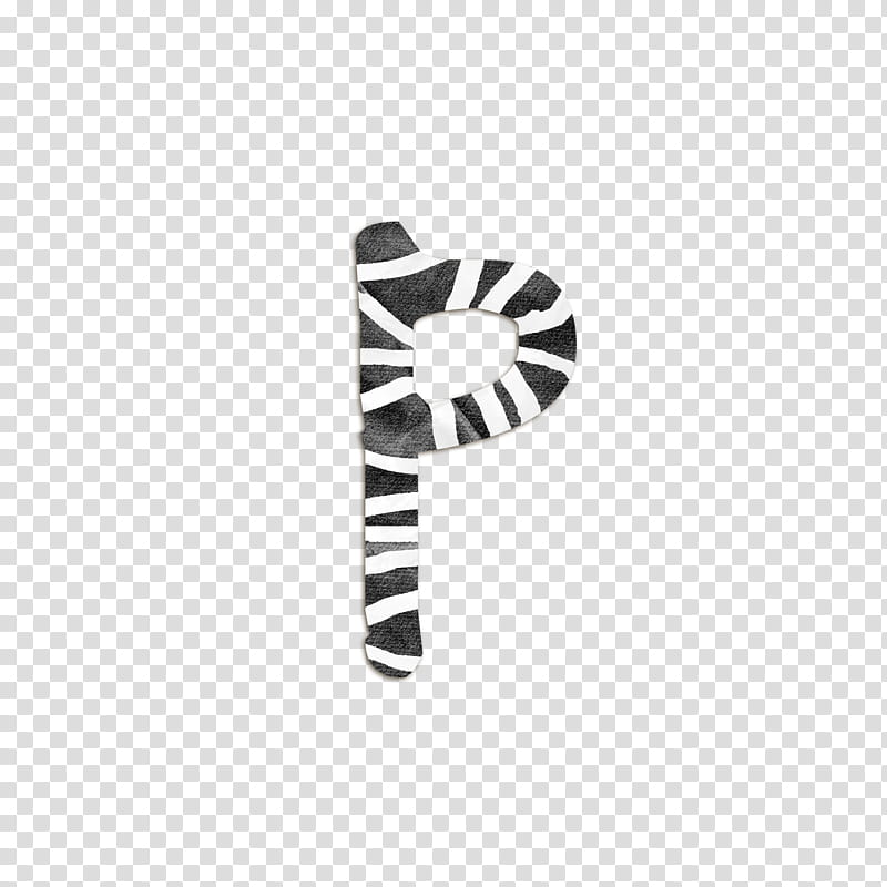 Freaky, zebra print letter P artwork transparent background PNG clipart