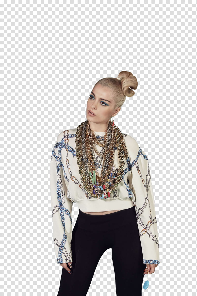 Bebe Rexha, woman standing while wearing black pants transparent background PNG clipart