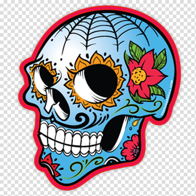 Day Of The Dead Skull, Calavera, El Salvador, Sticker, Text, Head, Bone transparent background PNG clipart