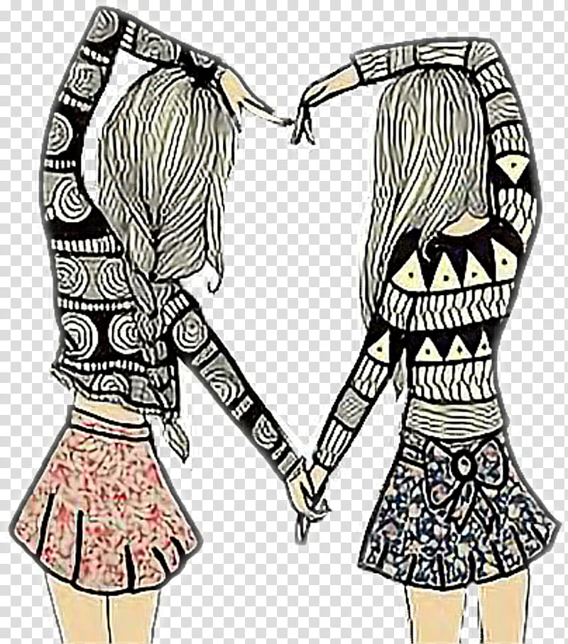 Girl Friends Sketch Drawing. 34872741 Vector Art at Vecteezy