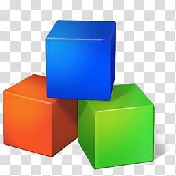 Vista RTM WOW Icon , Windows Basic, three blue, orange, and green cubes icon transparent background PNG clipart