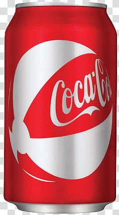 red Coca-Cola soda can transparent background PNG clipart