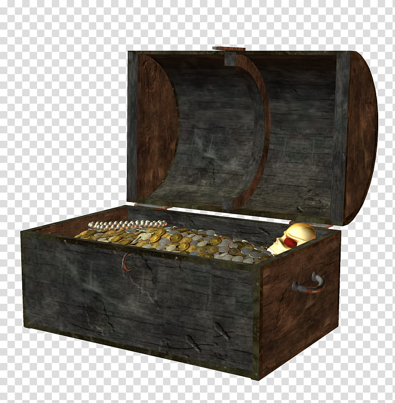 Treasure Chests, opened wooden trunk transparent background PNG clipart