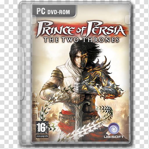 Game Icons , Prince-of-Persia-The-Two-Thrones, PC DVD-ROM Prince of Persia The Two Thrones case transparent background PNG clipart