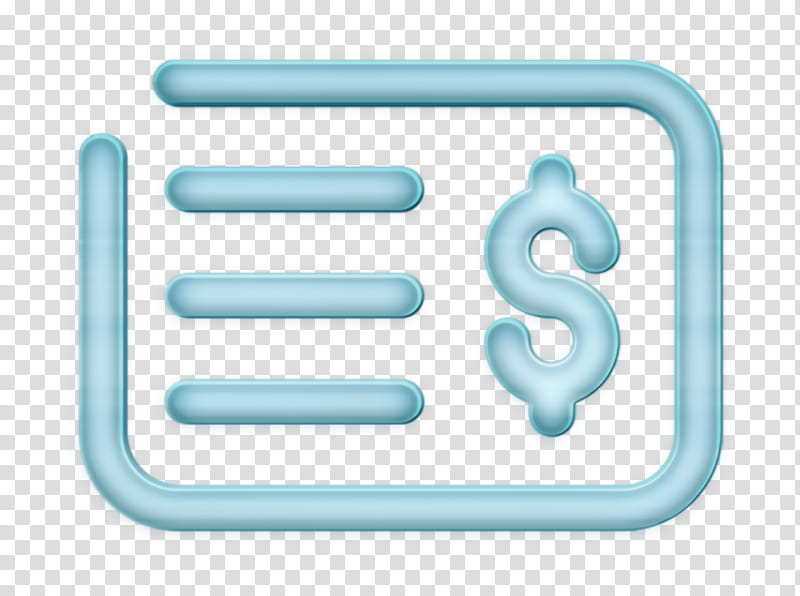 bank icon bill icon finance icon, Invoice Icon, Money Icon, Payment Icon, Receipt Icon, Aqua, Text, Line transparent background PNG clipart