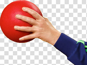 person holding red ball transparent background PNG clipart