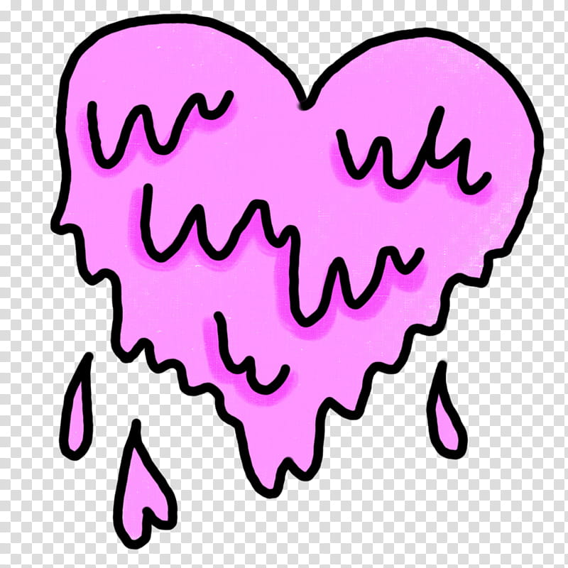 AESTHETIC GRUNGE, pink heart illustration transparent background PNG clipart