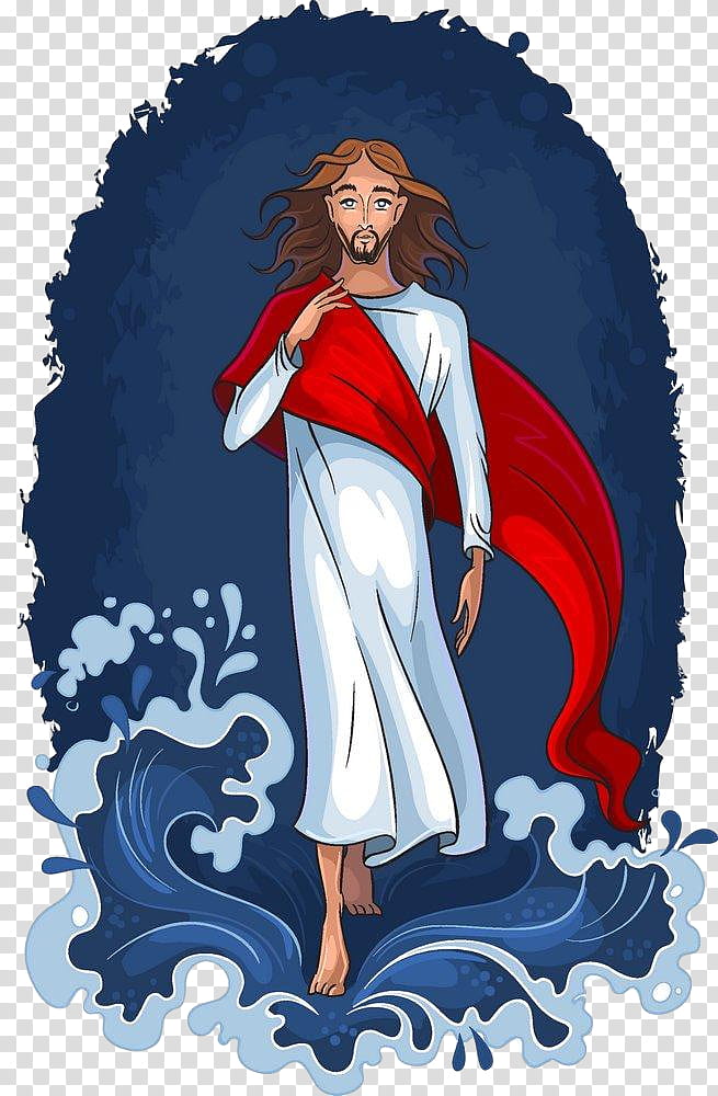 Jesus, Drawing, Jesus Walking On Water transparent background PNG clipart