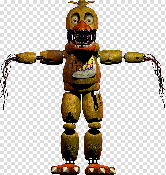 UCN Withered Chica in ventilation transparent background PNG