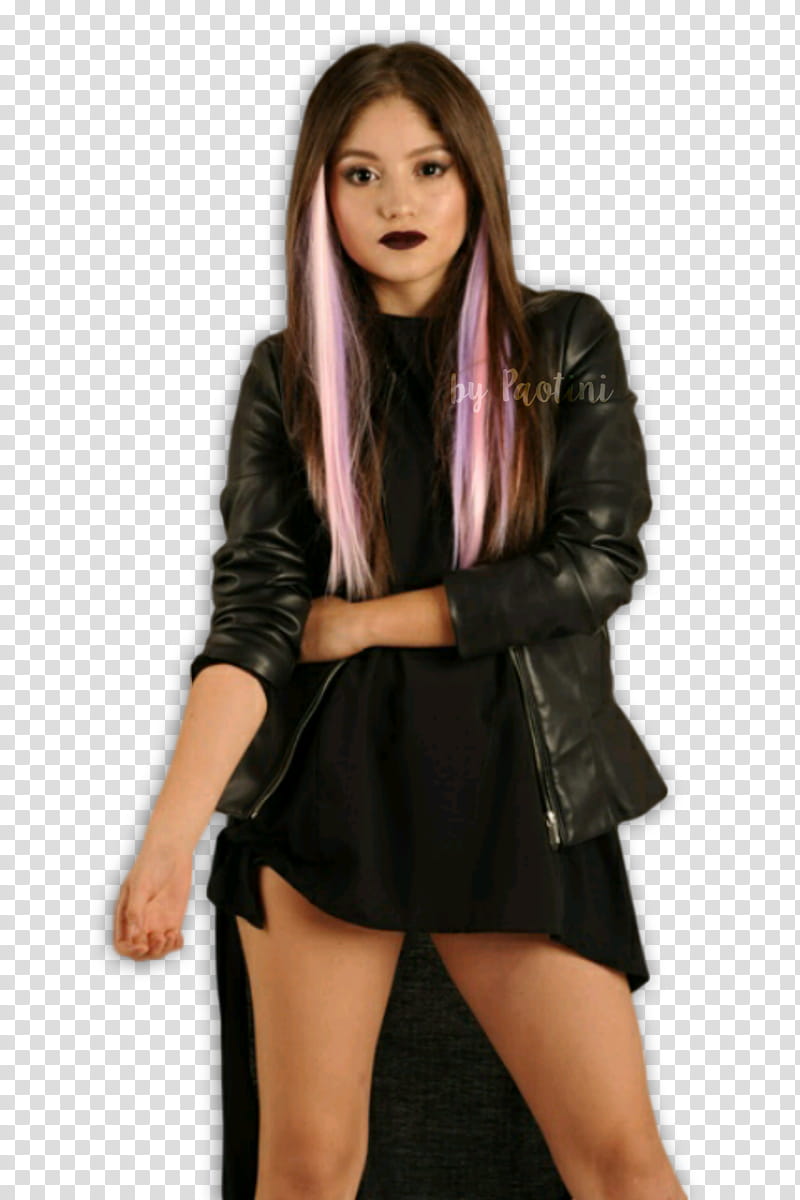 Itzitery Karol Sevilla, women's black leather jacket transparent background PNG clipart