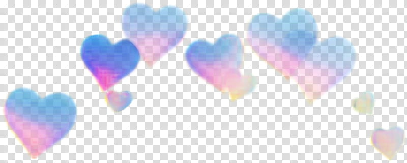 MOCHI SOFT, blue and pink hearts illustration transparent background PNG clipart