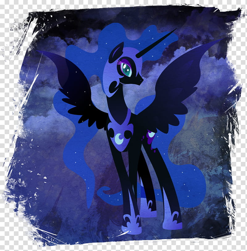 Nightmare Moon old Ponytale, blue Little Pony transparent background PNG clipart