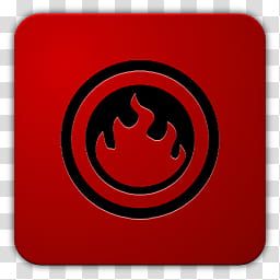 Icon , Nero Burning Rom, black and red fire logo illustration transparent background PNG clipart
