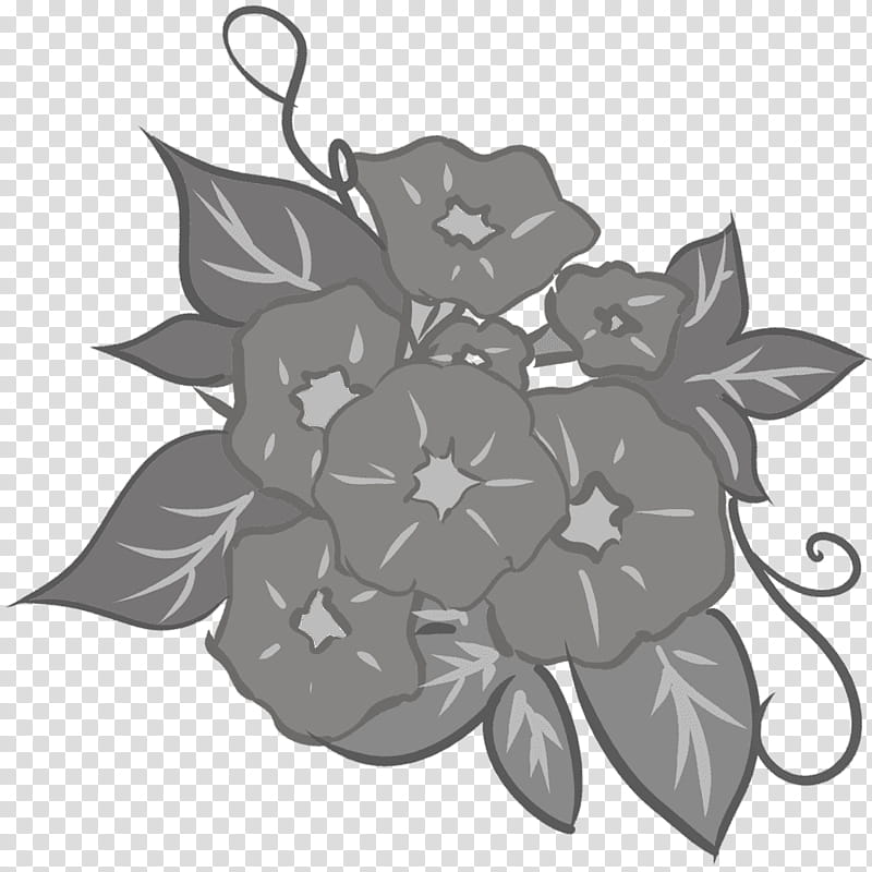 Black And White Flower, Japanese Morning Glory, Floral Design, Petal, Plants, Tree, Brush, transparent background PNG clipart