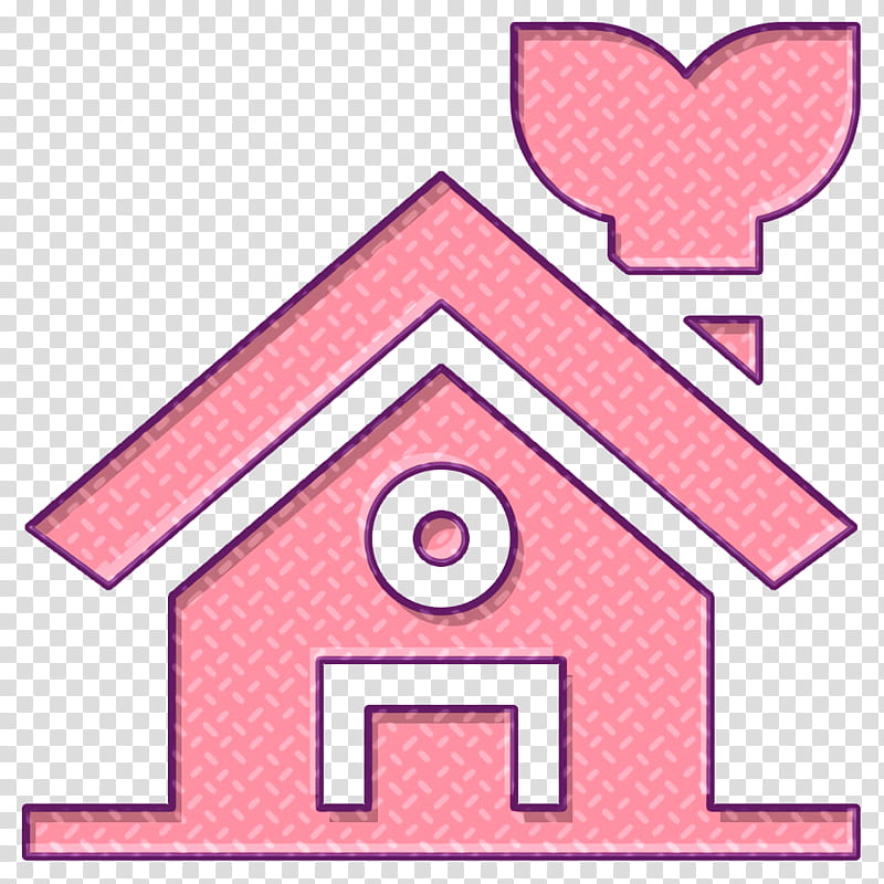 Eco house icon Eco home icon Sustainable Energy icon, Pink transparent background PNG clipart