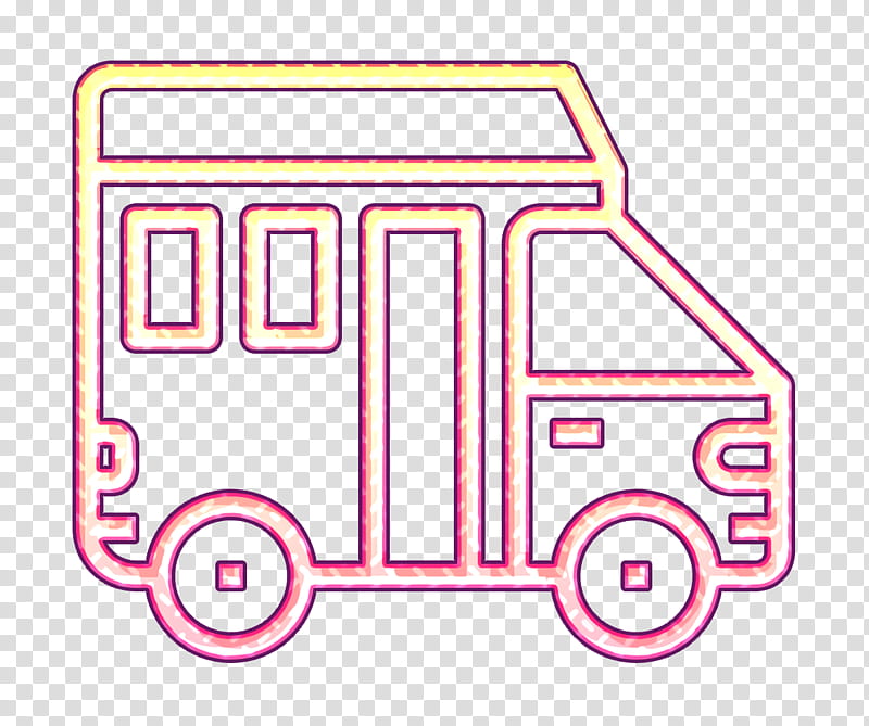 Transportation icon Van icon Car icon, Pink, Vehicle, Line, Magenta transparent background PNG clipart