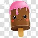 Mega, chocolate popsicle with strawberry syrup transparent background PNG clipart