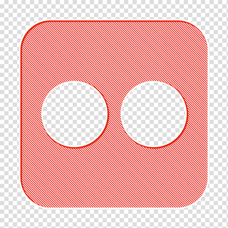 flickr icon media icon online icon, Social Icon Icon, Red, Orange, Circle, Square transparent background PNG clipart