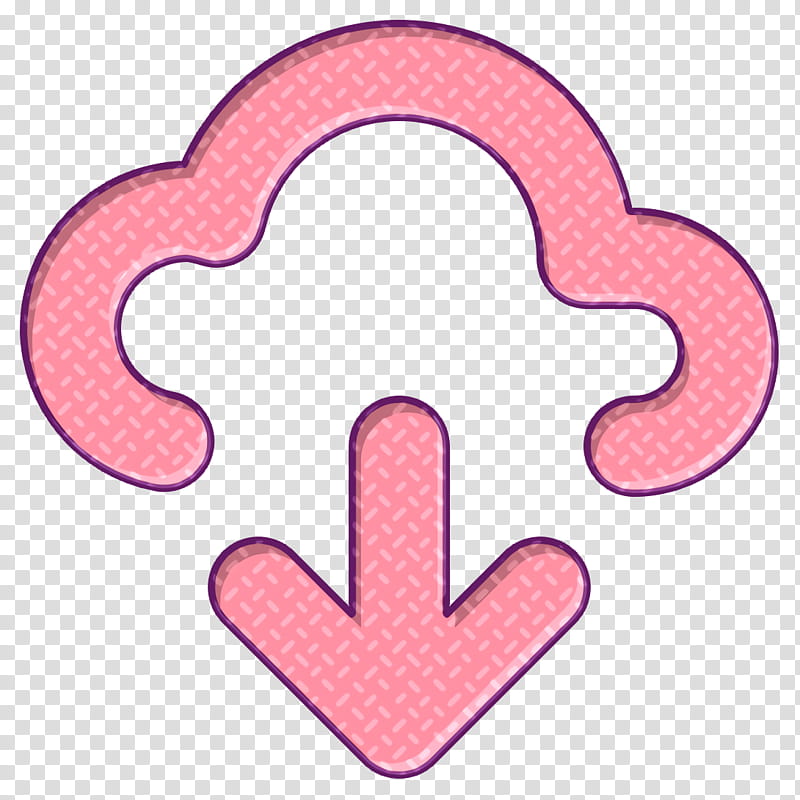 cloud icon icon network icon, Icon, Server Icon, Storage Icon, Pink, Line, Heart, Material Property, Symbol transparent background PNG clipart