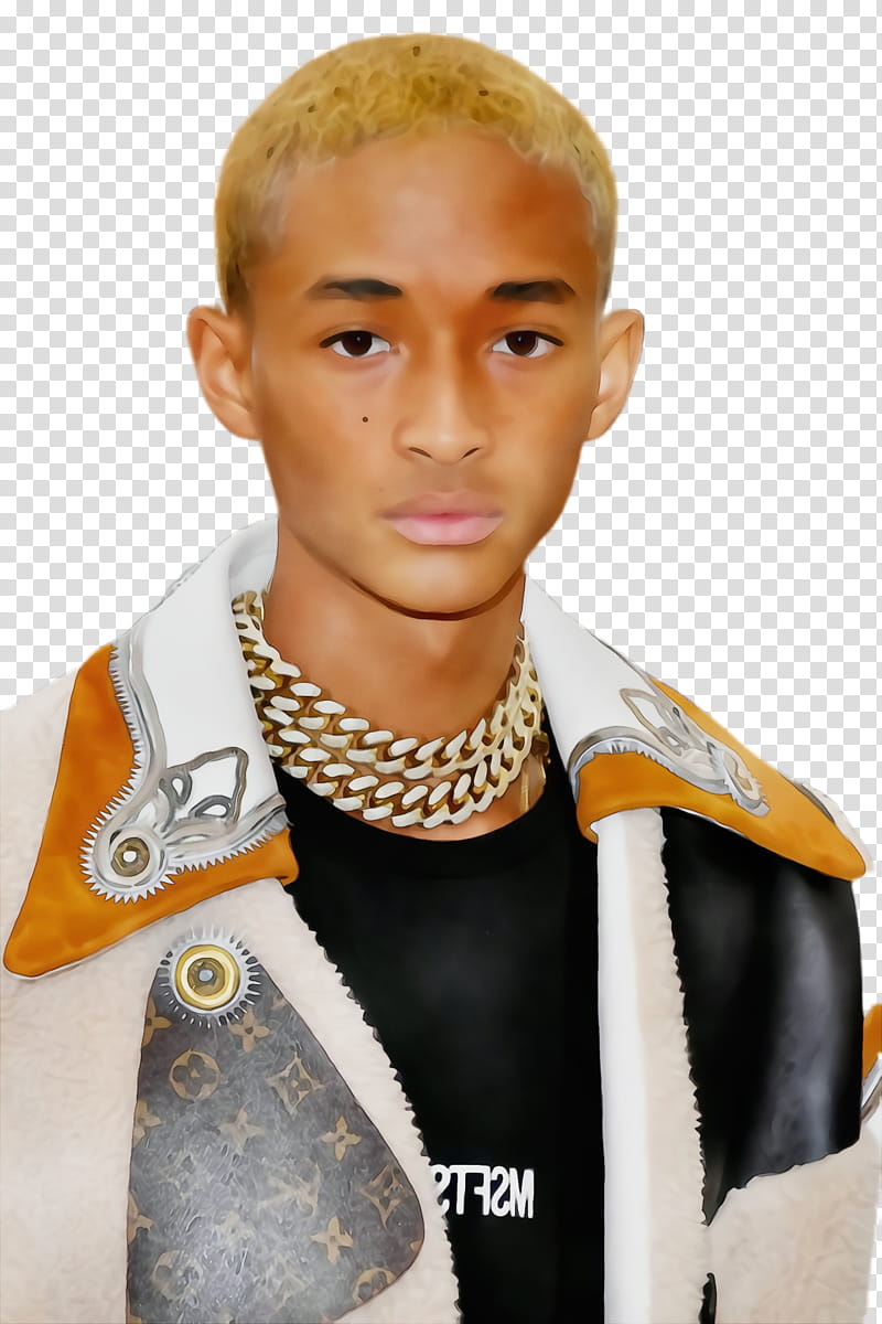 Watercolor, Paint, Wet Ink, Jaden Smith, Model, Celebrity, Fashion, Met Gala transparent background PNG clipart