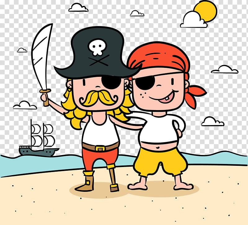 Pirate, Comics, Sea Captain, Piracy, Yellow, Text, Emotion, Male transparent background PNG clipart