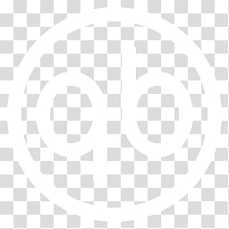 White Flat Taskbar Icons, qBittorrent, white and blue qb logo transparent background PNG clipart
