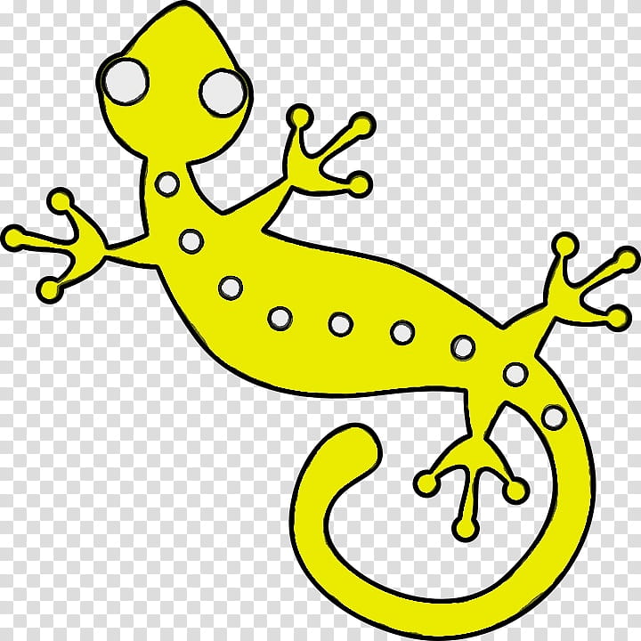 white yellow green, Watercolor, Paint, Wet Ink, Cartoon, Lizard, Line, Gecko transparent background PNG clipart
