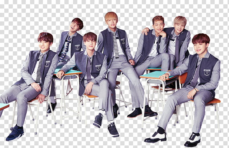 BTS High School Uniform, men wearing school uniforms transparent background PNG clipart