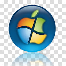 Ultimate Icons Windows Mac, Win+App Orb Reflection, Microsoft Windows and Apple logo transparent background PNG clipart
