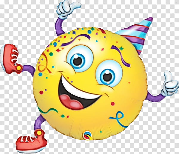 Party Emoji Face Qualatex Smiley Party Guy 38 Foil Balloon Emoticon Birthday Party Hat Burtonburton Northwest Greetingsballoon World Gift Transparent Background Png Clipart Hiclipart