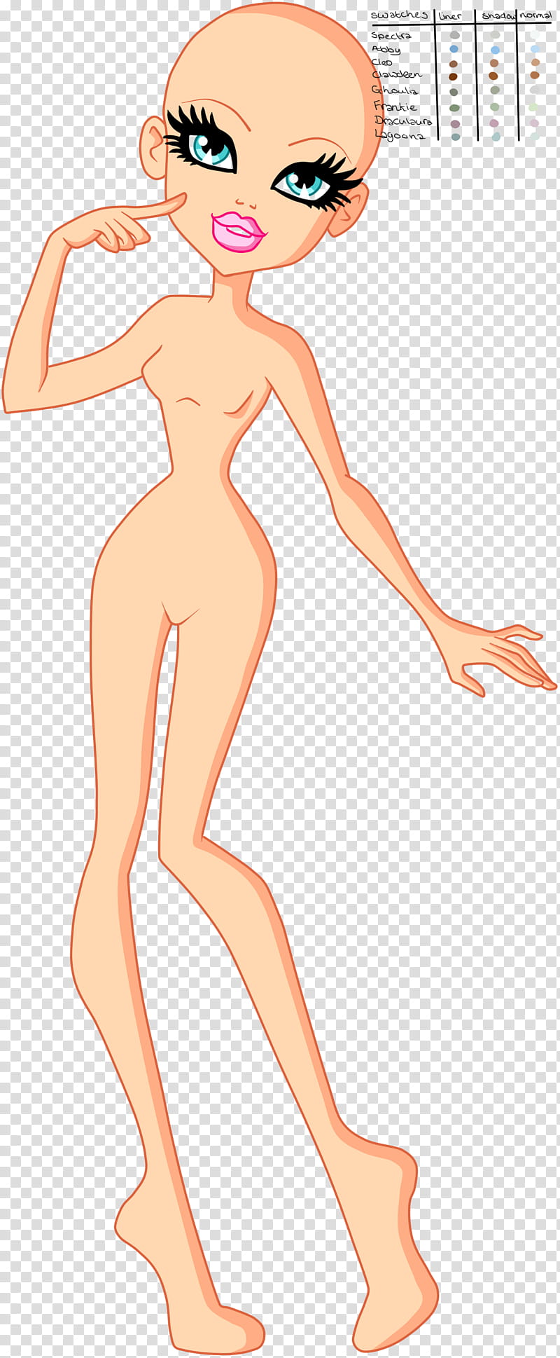 Monster High Base , naked woman transparent background PNG clipart