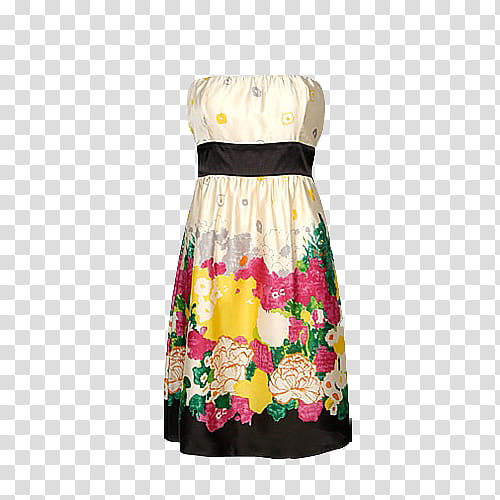 Dress s, white floral satin tube midi dress transparent background PNG clipart