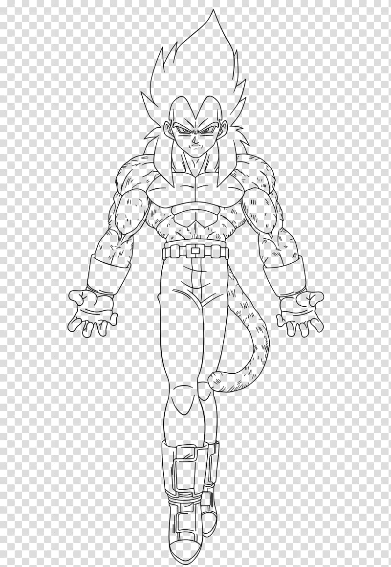 vegeta ssj4 coloring pages