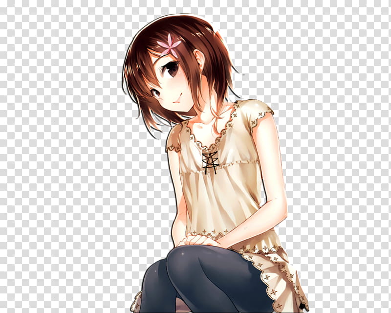 Anime Girl Render, female anime character illustration transparent background PNG clipart