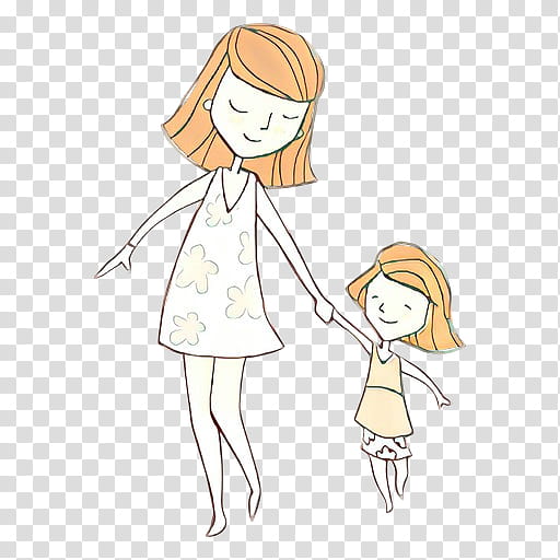 Hair, Cartoon, Drawing, Mother, Daughter, Silhouette, Animation, Television transparent background PNG clipart