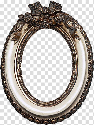 Antique Oval Frames s, oval brown and gray frame transparent background PNG clipart