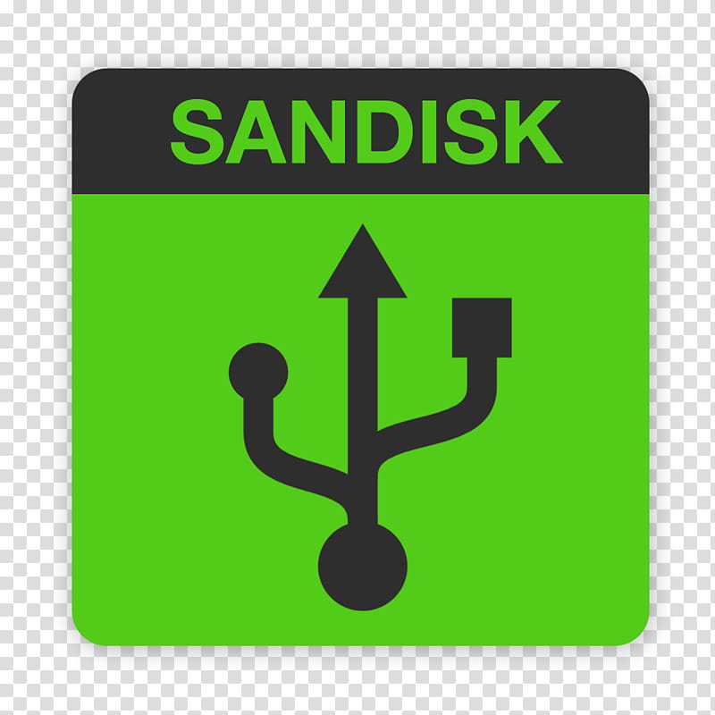 Flader  Crazy  icons for HDD SSD and USB, Sandisk usb green transparent background PNG clipart