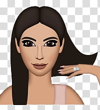 KIMOJI KIM KARDASHIAN transparent background PNG clipart