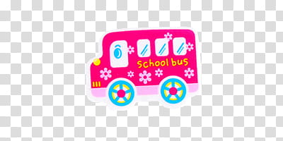 cute things, pink school bus art transparent background PNG clipart