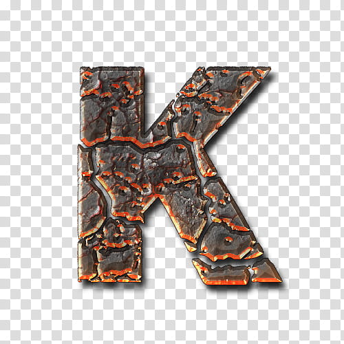 Lava Alphabetical , brown and gray letter K art transparent background PNG clipart