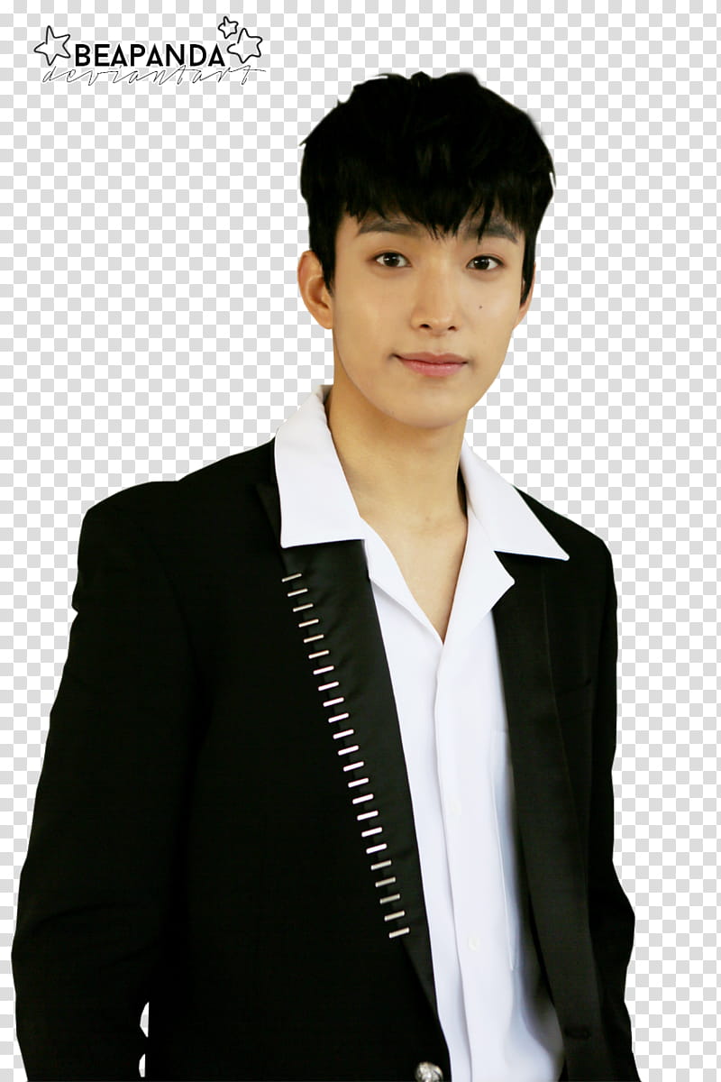 SEVENTEEN ALONE, man wearing white dress shirt and black suit jcaket transparent background PNG clipart