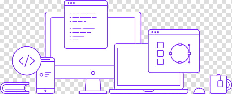 Web Design, Front And Back Ends, Computer Programming, Software Developer, Computer Science, Purple, Frontend Web Development, Technology transparent background PNG clipart